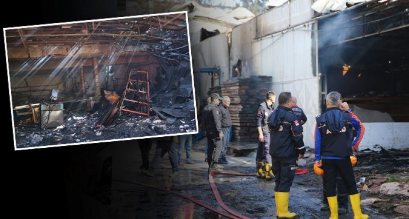 Mobilya fabrikasındaki yangın