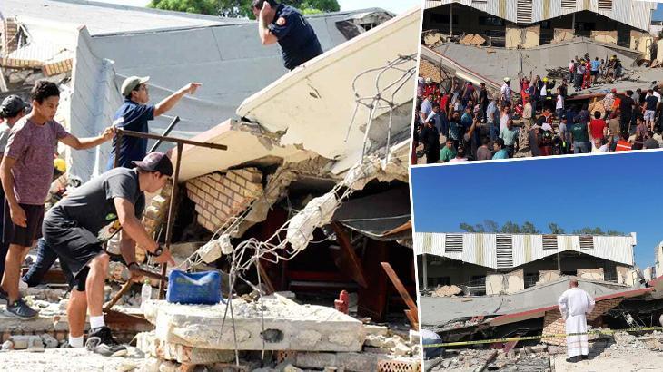 Çocuklar vaftiz olurken, kilise çöktü! Çok sayıda ölü ve yaralı var, korkunç görüntüler