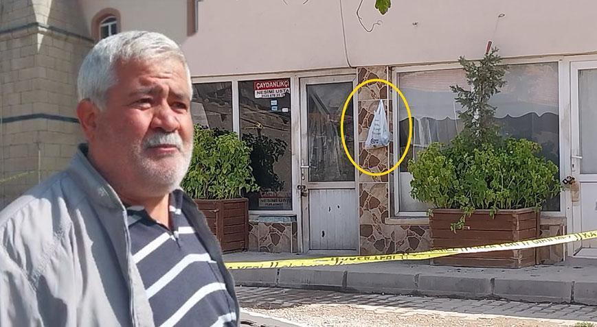 İş yerinin duvarında asılı poşeti fark etti! Polis harekete geçti