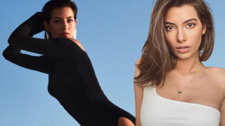 Buse İskenderoğlu’ndan derin yırtmaçlı poz