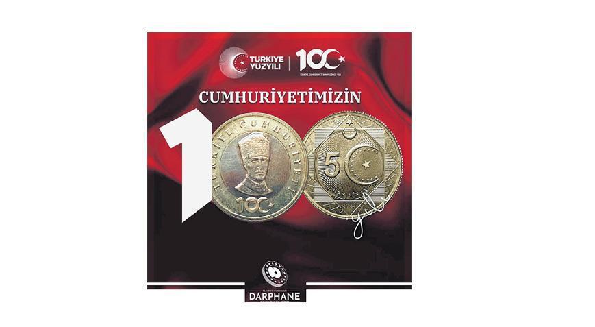 100. yıl hatırası 5 TL
