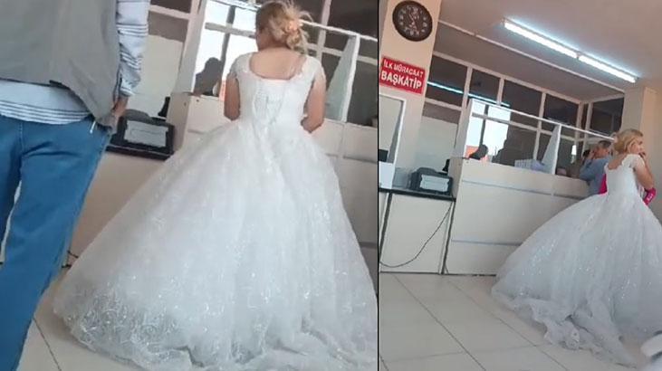 Adana’da ilginç olay! Düğünden önce gelinliğiyle notere gitti
