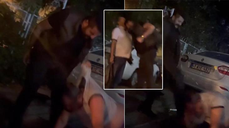 Bu görüntüler İstanbul’dan! Dövdü, kameraya kaydettirdi