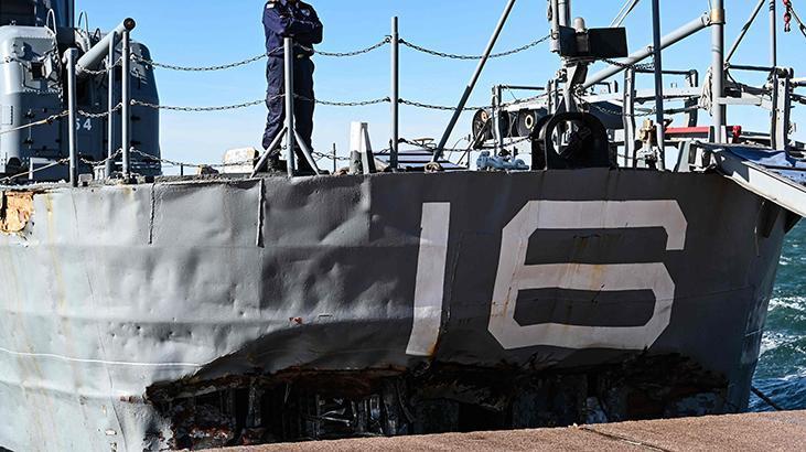 Fırtına Yunan savaş gemisini vurdu! Fotoğraflar Selanik’ten