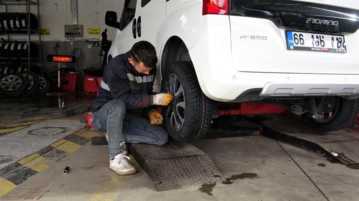 Lastikçilerde yoğunluk başladı