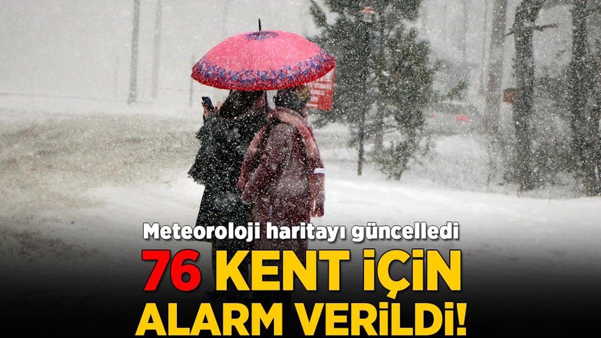 Son dakika… Meteoroloji haritayı güncelledi! 76 kent için sarı ve turuncu alarm