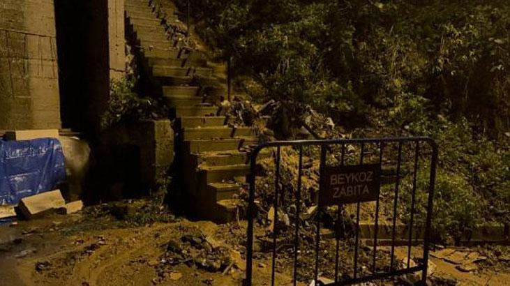 Beykoz’da şiddetli yağmur toprak kaymasına neden oldu! 2 bina boşaltıldı