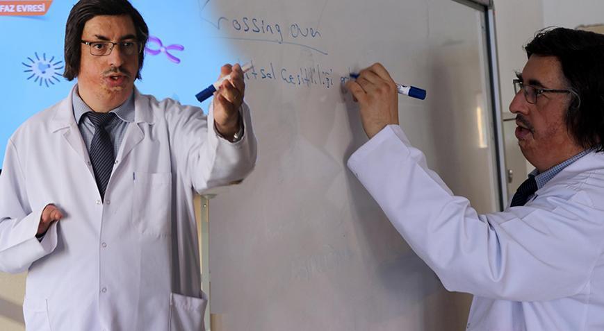 Fethi öğretmen çocukken yangında elini kaybetti! 21 yıldır öğrencilerinin rol modeli