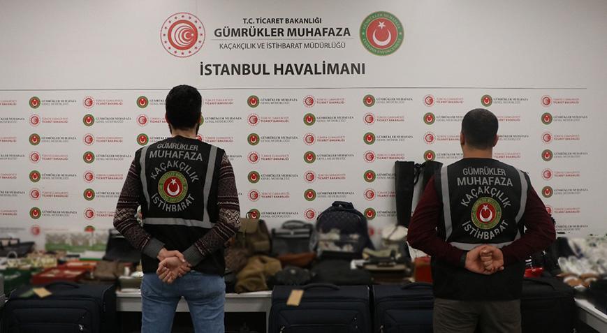 İstanbul Havalimanı’nda operasyon! 3 milyon 590 bin liralık kaçak eşya yakalandı