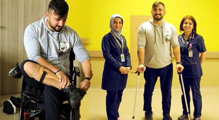 Ceviz ağacından düşüp felç kaldı! 5 yıl sonra ilk adım