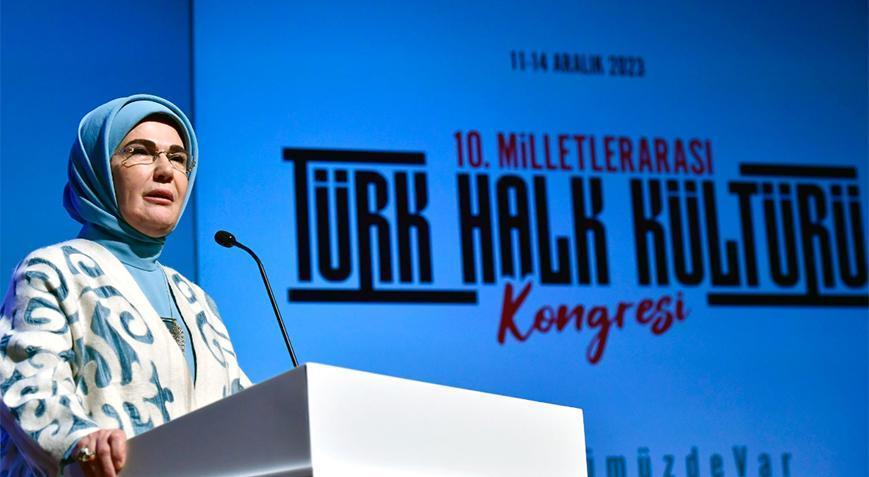Emine Erdoğan’dan ‘Türk Halk Kültürü Kongresi’ paylaşımı! ‘Sıfır Atık hareketi geleceğe ışık tutuyor’