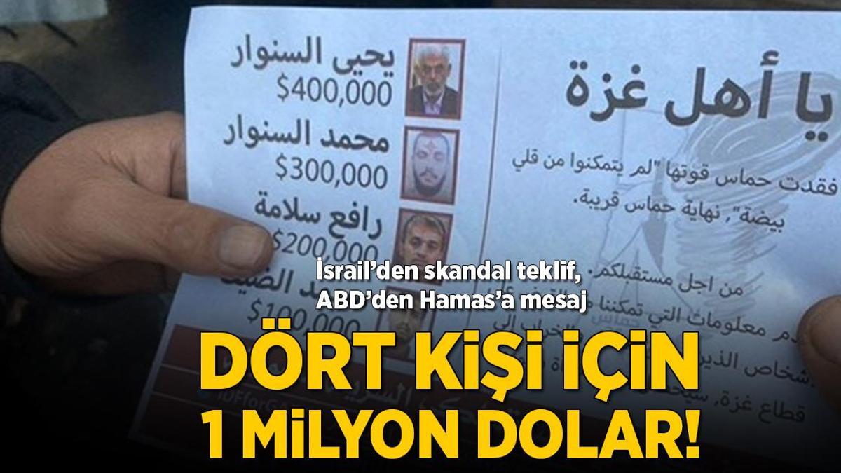 Gazze’deki savaşta son dakika…. Dört kişi için bir milyon dolar! ABD’den Sinvar’a mesaj