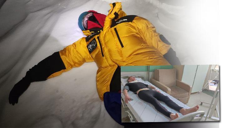 Ağrı Dağı’nda kaza! Ukraynalı dağcı, 30 metreden düştü