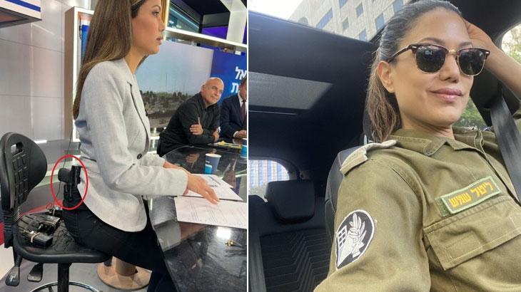 İsrail’li sunucu canlı yayına belinde silahla çıktı! Skandal çağrı: Silahlanın