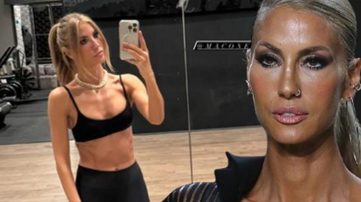 Çağla Şıkel spor salonundan paylaştı