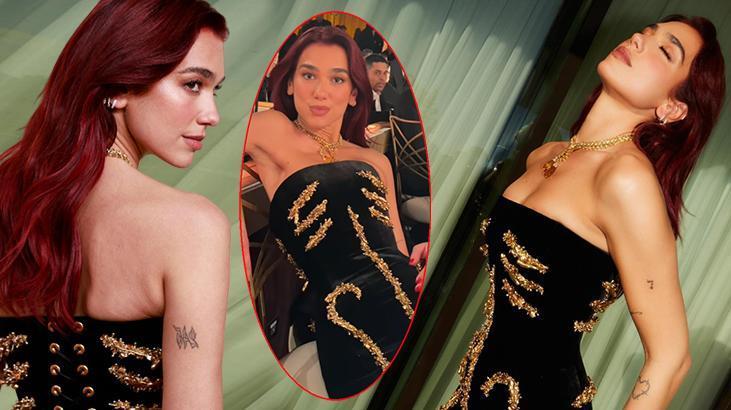 Ünlü şarkıcının zor anları! Elbisesi yüzünden oturamadı