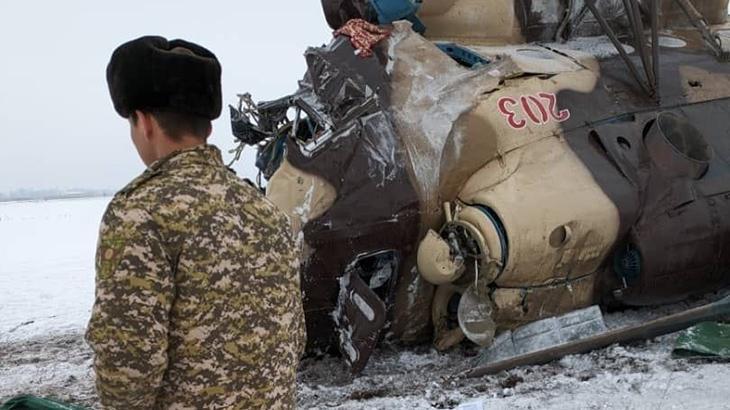 Kırgızistan’da askeri helikopter düştü