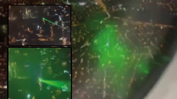 İzmir’de akılalmaz olay! İnişe hazırlanan uçağa lazer tuttular