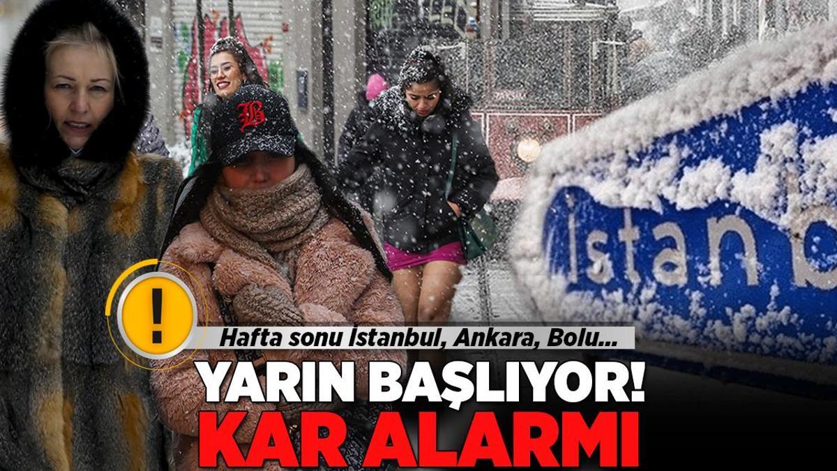 Son dakika… Yarın başlıyor! Kar alarmı verildi: İstanbul, Ankara, Bolu…