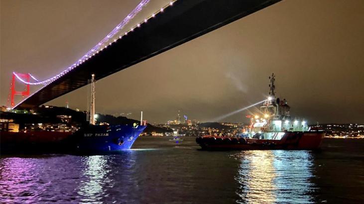 İstanbul Boğazı’nda arıza yapan gemi kurtarıldı