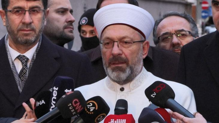 Diyanet İşleri Başkanı Erbaş Santa Maria Kilisesi’ni ziyaret etti! ‘Saldırıyı lanetliyorum’