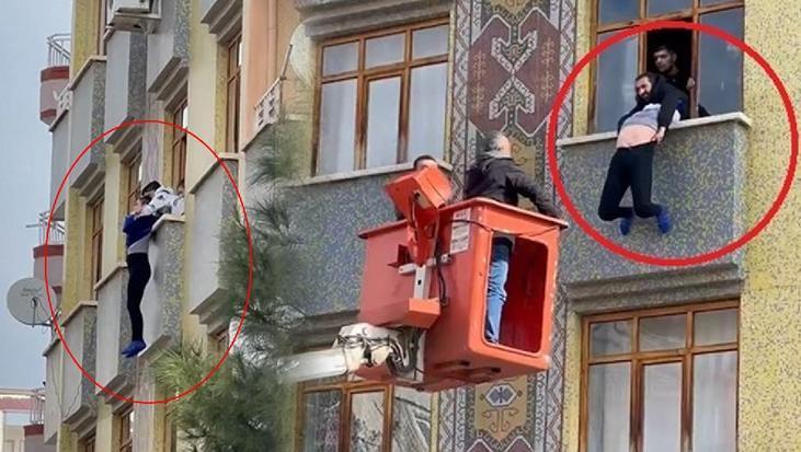 2. katta inanılmaz anlar! Son anda yakaladılar