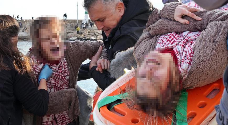 20 metrelik falezlerde dehşet anları! Genç kadının çığlıkları limanı inletti