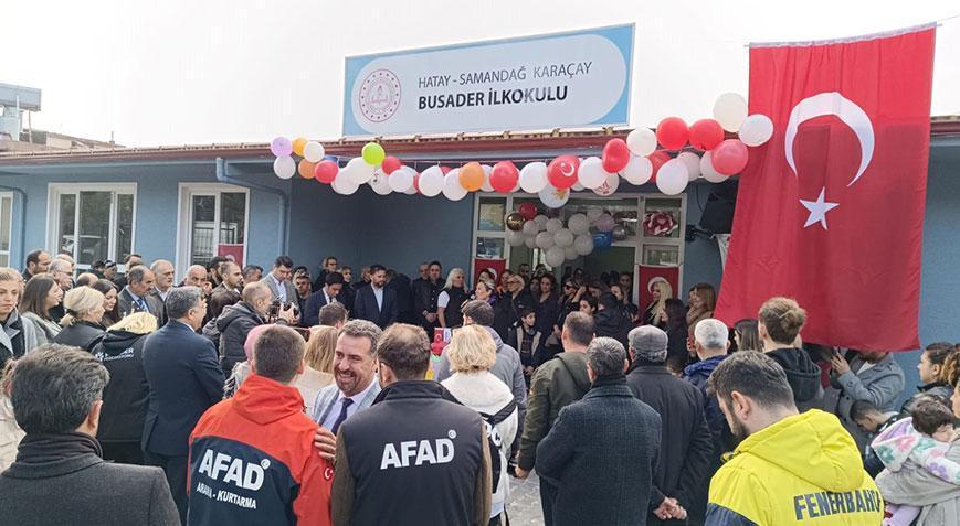 Hatay’da 135 depremzede öğrencilerin eğitim göreceği İlkokulu açıldı