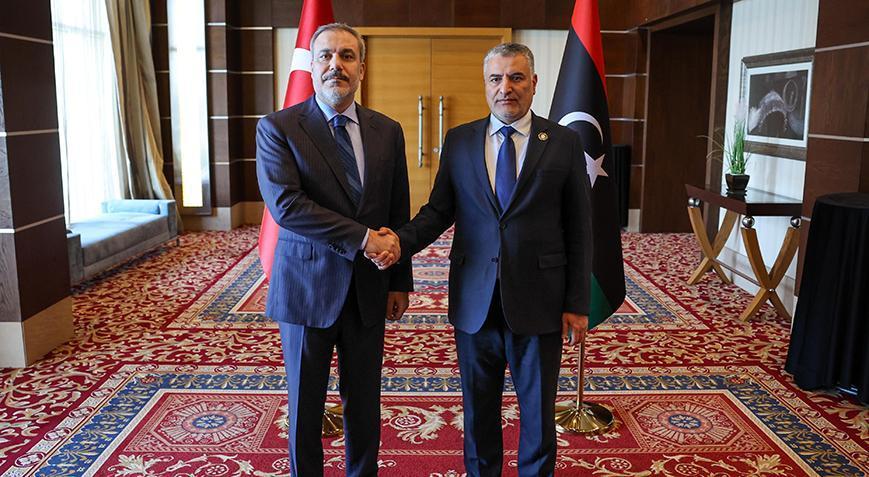 Bakan Fidan, Libya Yüksek Devlet Konseyi Başkanı ile görüştü