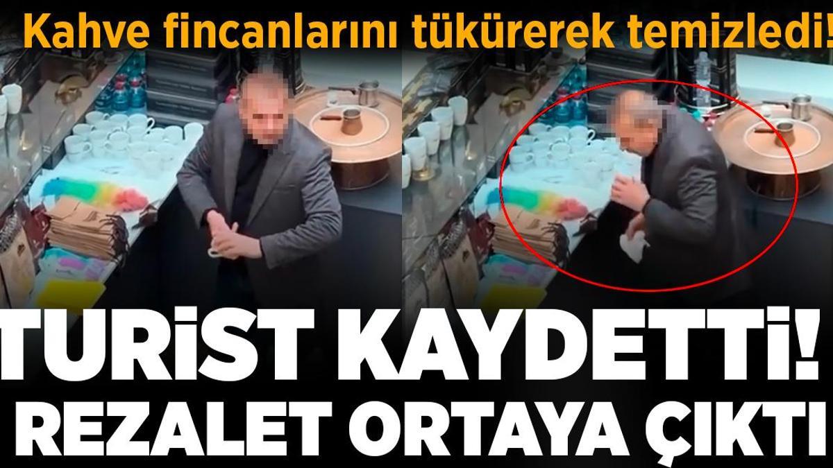 Kahve dükkanında mide bulandıran görüntü! Turist kaydedip, sosyal medyada paylaştı