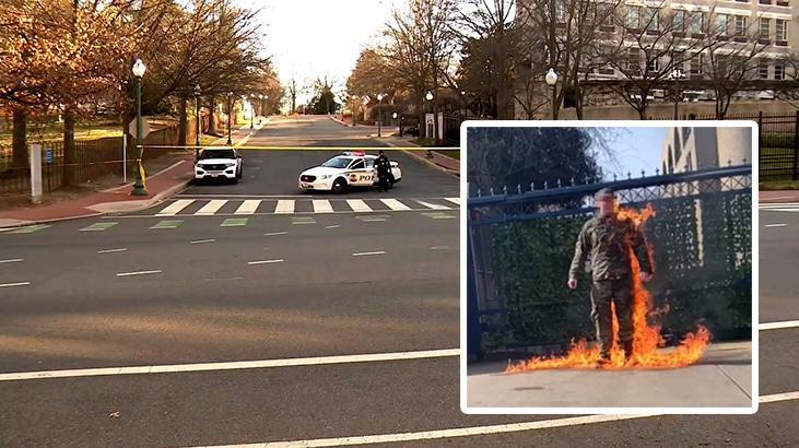 ABD askeri ‘Filistin’e özgürlük’ diyerek Washington’daki İsrail Büyükelçiliği önünde kendini yaktı