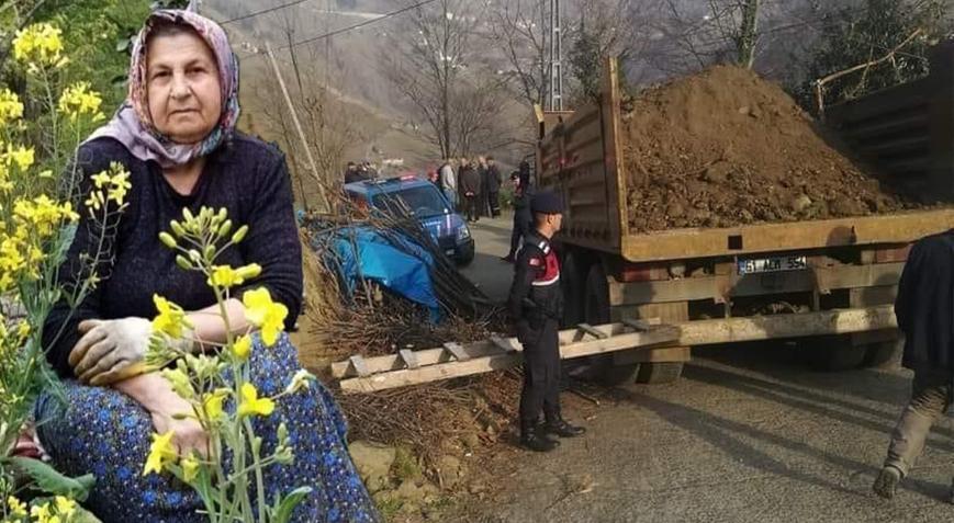 Yakacak toplarken feci ölüm! Geri manevra yapan kamyonun altında can verdi