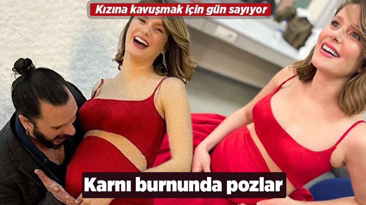 Kızına kavuşmak için gün sayan Burcu Biricik’ten karnı burnunda pozlar