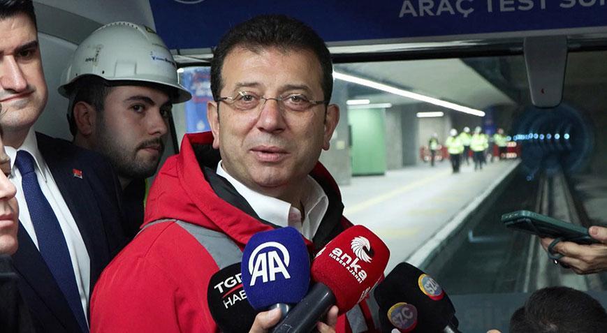 İmamoğlu, Ümraniye – Ataşehir – Göztepe metro hattının test sürüşüne gerçekleştirdi
