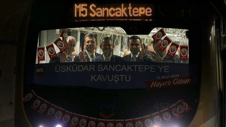Özel ve İmamoğlu metro hattı açılışına katıldı