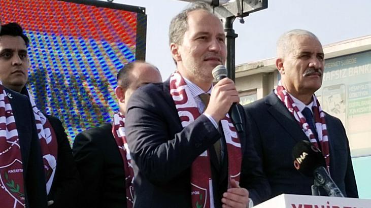 Yeniden Refah Partisi Genel Başkanı Fatih Erbakan Hatay’da konuştu