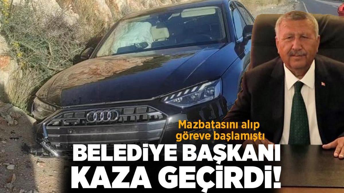 Göreve başlayan Belediye Başkanı Erol Demirhan kaza geçirdi