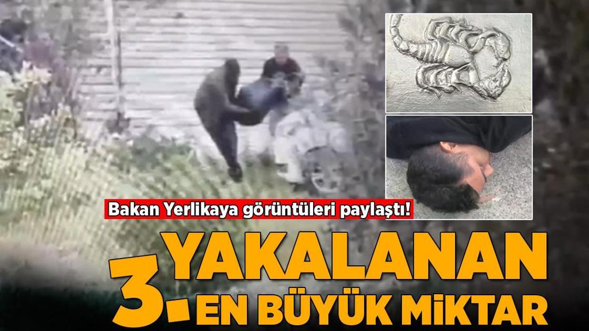Bakan Yerlikaya görüntüleri paylaştı! Yakalanan 3. en büyük miktar…