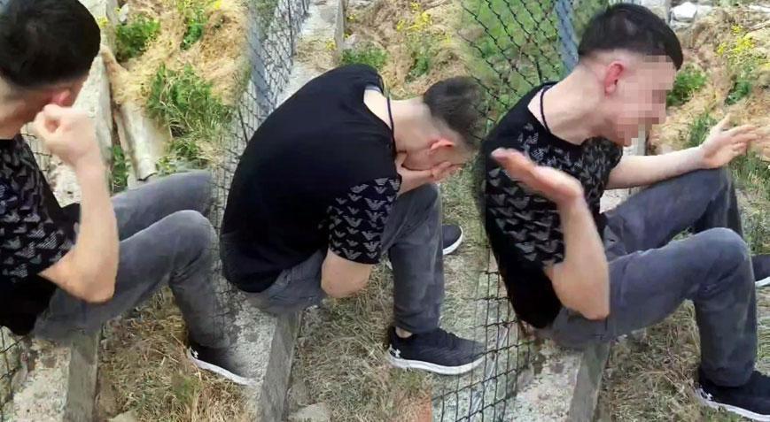 Sakarya’da akılalmaz anlar! Kendini tokatlayıp yumrukladı