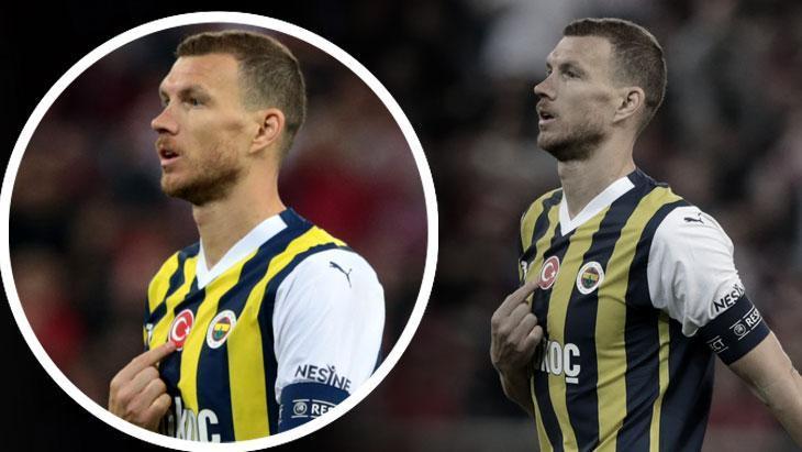 Hakem kararları sinirlendirdi! Edin Dzeko’dan Yunan taraftara Türk bayrağıyla cevap