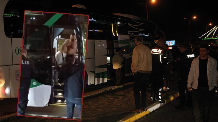 Tokat’ta maganda dehşeti! Kırık şişe ile yolcu otobüsünü rehin aldı