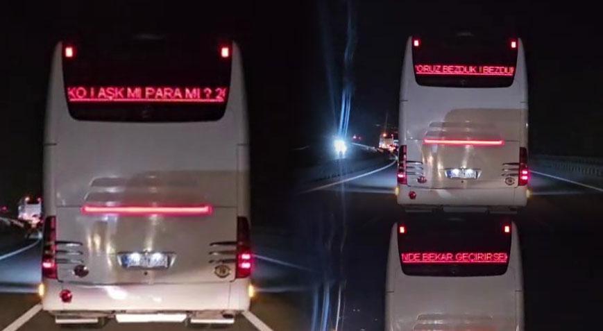 Otobüsün arkasında ilginç detay! Bekarlığını dile getiren şoför herkesi şaşkına çevirdi