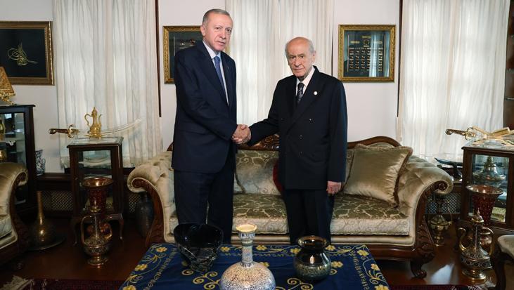 Cumhurbaşkanı Erdoğan’dan Bahçeli’ye sürpriz ziyaret