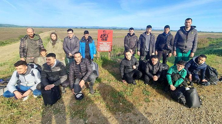 Edirne’den Yunanistan’a kaçmak isteyen 23 kişi yakalandı