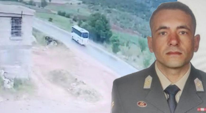 Astsubayın öldüğü midibüs kazası kamerada