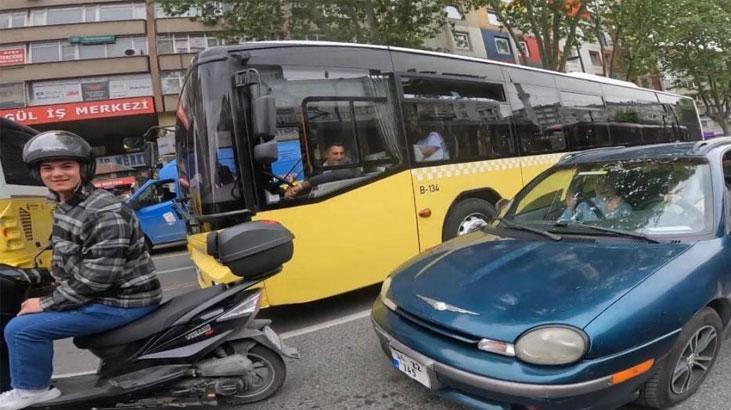 Şaşkınlık yaratan an! Motosikletine çarpan kişi annesi çıktı