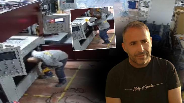 Fabrika sahibinin feci ölümü güvenlik kamerasında! Pres makinesi kendi kendine çalıştı