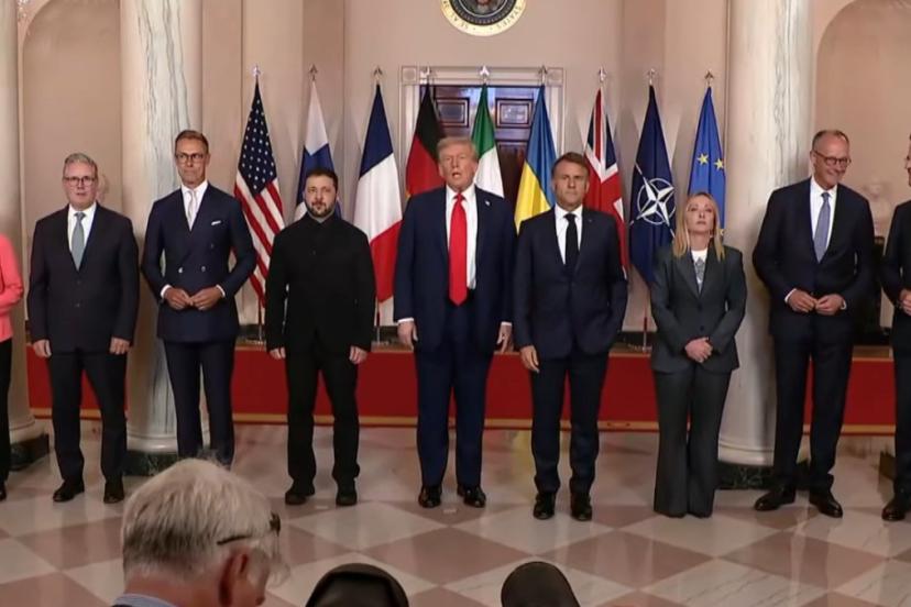 Beyaz Saray’da Avrupalı liderlerle aile fotoğrafı