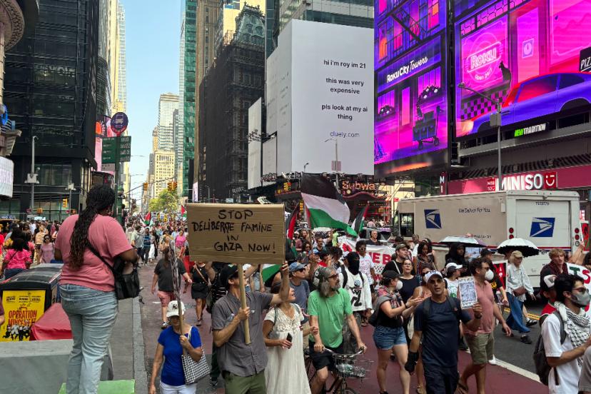 New York’ta İsrail protestosu: On binlerce kişi Gazze için yürüdü