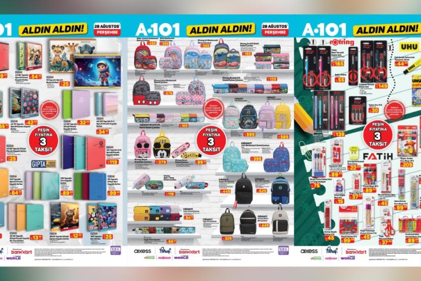Okullar açılmadan koşun! A101’e kırtasiye ürünleri geliyor: 28 Ağustos Aktüel Ürünler